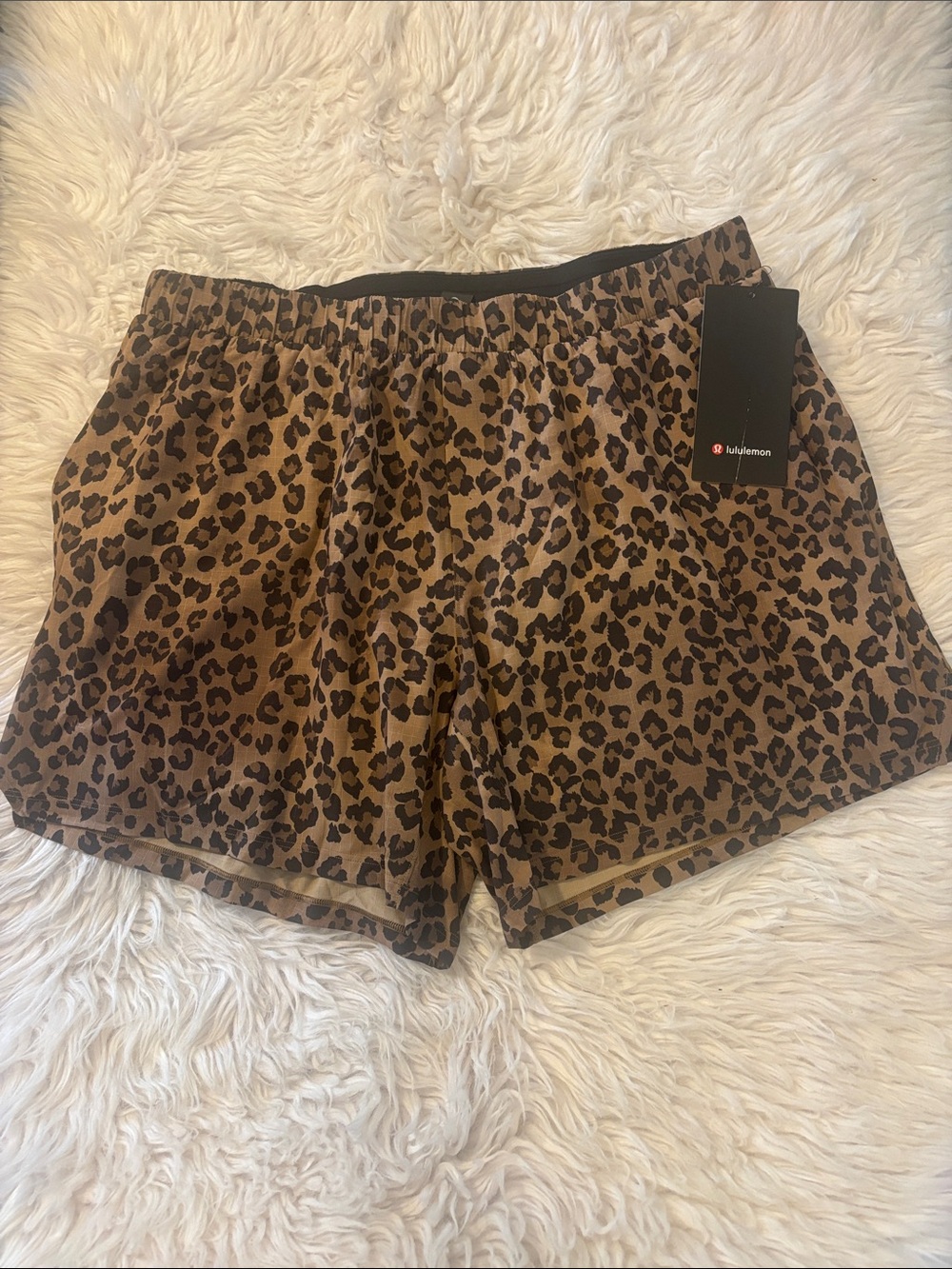 Lululemon Mile Maker Ripstop Short 6” *Lined, True Leopard Multi, Size XL